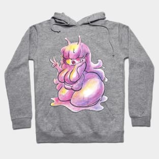 Watercolor Snail Girl Hoodie